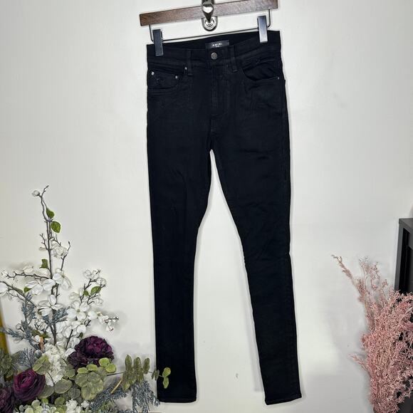 AMIRI Stack Jean Black OD Sz 28 x 34 {3L36} - Picture 2 of 7